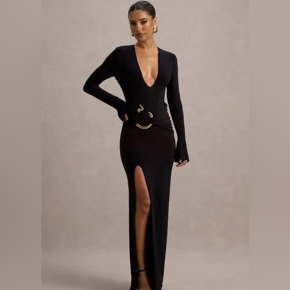 Elegant Black Wrap Dress